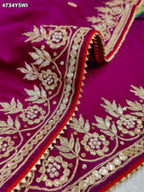 KcPcRoyal Gaji Silk Saree with Gota Patti WorkAMT