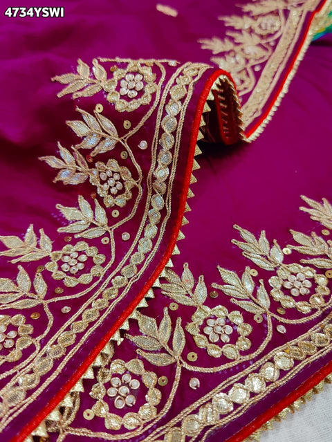 KcPc  Royal Gaji Silk Saree with Gota Patti Work  AMT
