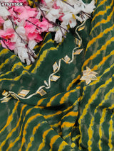 KcPc Luxury Georgette Leheriya Style Saree with Blouse MHS