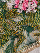 KcPc Luxury Georgette Leheriya Style Saree with Blouse MHS