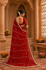 KcPc Royal Georgette Saree with Gotapatti Work MHS