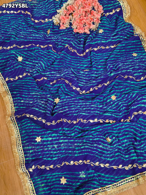 KcPc Designer Gotapatti Work Georgette Leheriya Saree   MHS