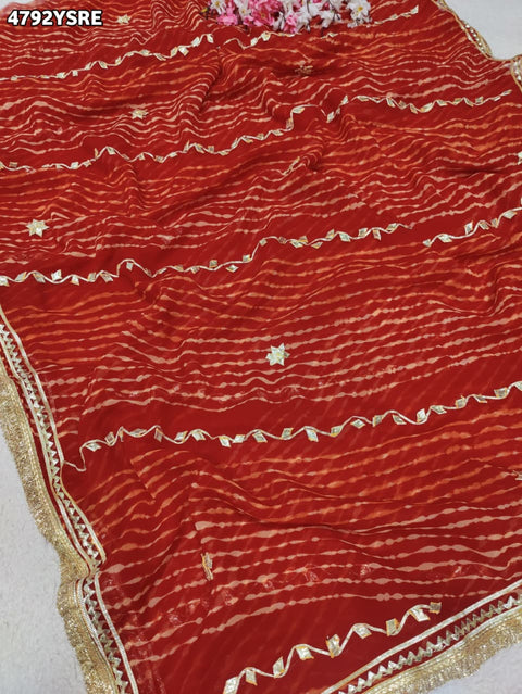 KcPc Royal Georgette Saree with Gotapatti Work   MHS