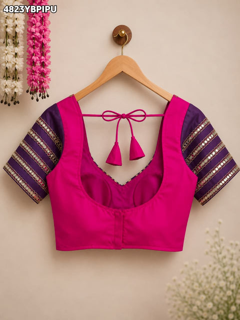 KcPc Premium Cotton Silk Ready to Wear Blouse with Mirror Work  PRD