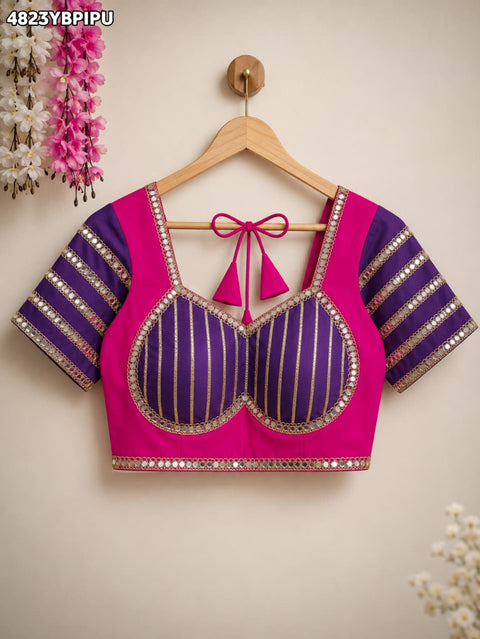 KcPc Premium Cotton Silk Ready to Wear Blouse with Mirror Work  PRD