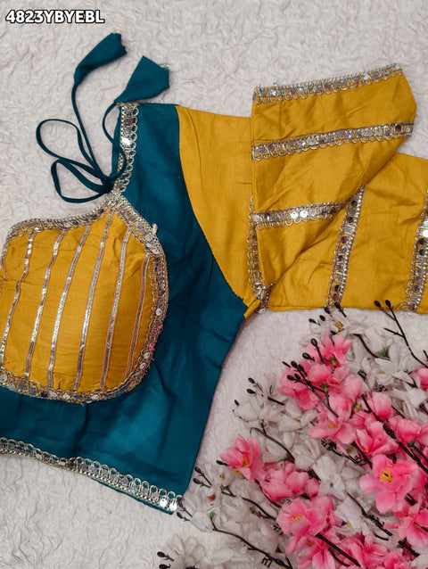 KcPc Designer Cotton Silk Mirror Work Ready to Wear Blouse  PRD