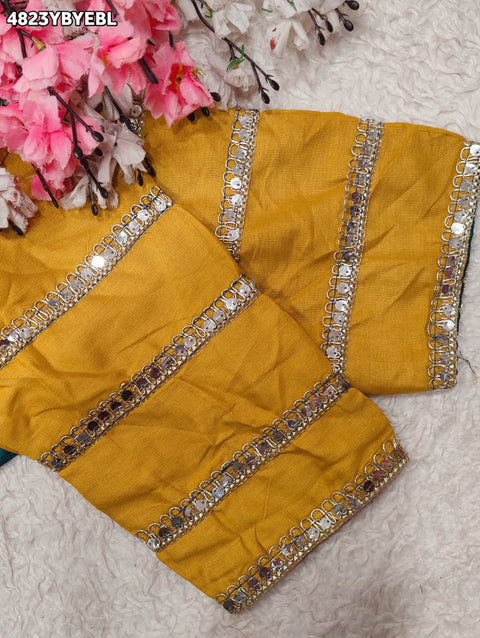 KcPc Designer Cotton Silk Mirror Work Ready to Wear Blouse  PRD