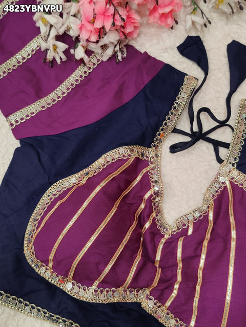 KcPc Traditional Cotton Silk Mirror Work Blouse  PRD