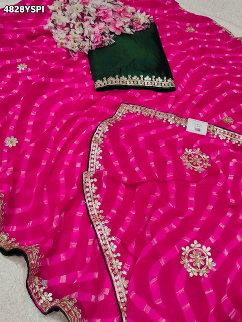 KcPc Georgette Sarees with Gota Patti Work  PDM