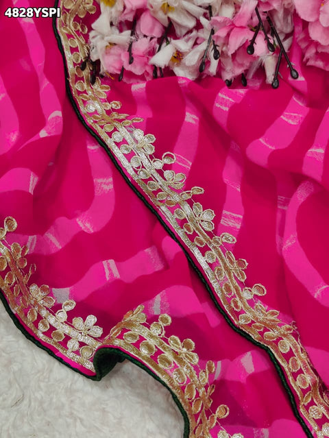 KcPc Georgette Sarees with Gota Patti Work  PDM
