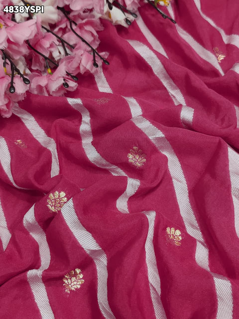 KcPc Traditional Upada Silk Leheriya Saree with Blouse   PSP