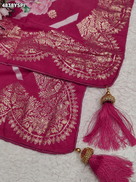 KcPc Traditional Upada Silk Leheriya Saree with Blouse   PSP