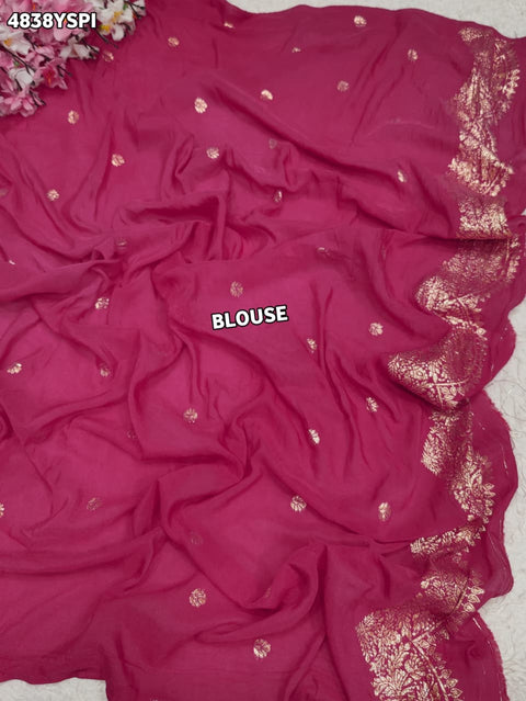 KcPc Traditional Upada Silk Leheriya Saree with Blouse   PSP