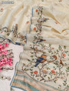 KcPc Designer Cotton Silk Kalamkari Saree with Stone WorkGAN