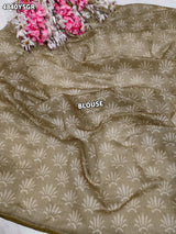 KcPc Designer Stone Work Cotton Silk Kalamkari SareeGAN