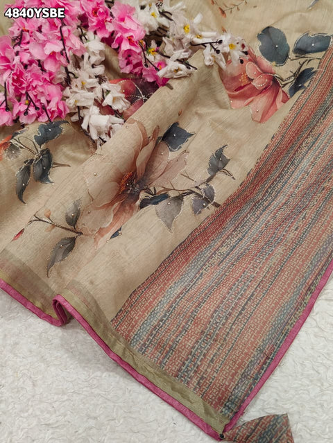 KcPc Premium Cotton Silk Saree with Designer Stone Work  GAN