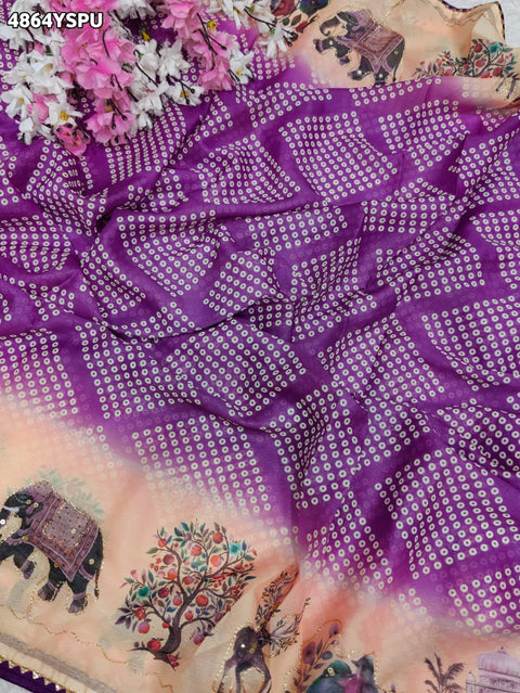 KcPc Traditional Georgette Kalamkari Saree for Women   GAN