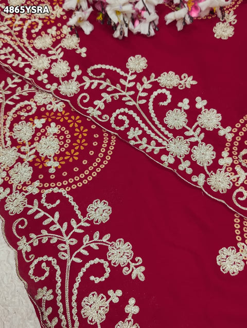 KcPc Premium Vichitra Silk Bandhani Saree with Peturn Work   GAN
