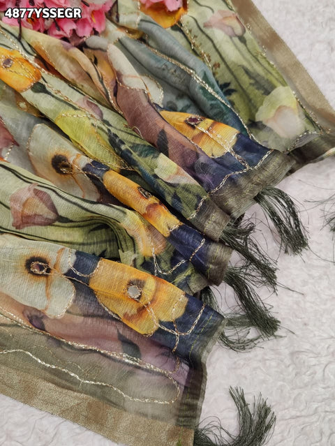 KcPc Graceful Cotton Silk Printed Aari Tari Work Saree for Office Wear  STL