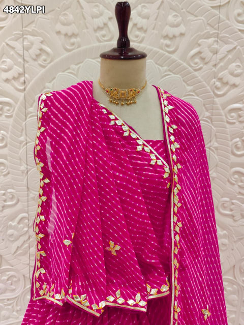 KcPc Premium Georgette Leheriya Gottapati Work Traditional Lehenga   SFS