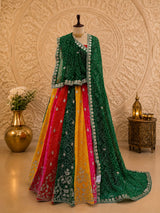 KcPc Georgette Bandhani Lehenga with Gotapatti WorkGSM