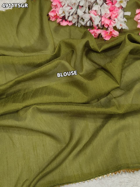 KcPc Cotton Silk Zig Zag Saree with Bijiya Work   SRK