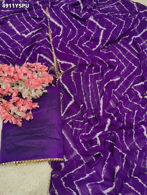KcPc Stylish Zig Zag Cotton Silk Saree for Women  SRK