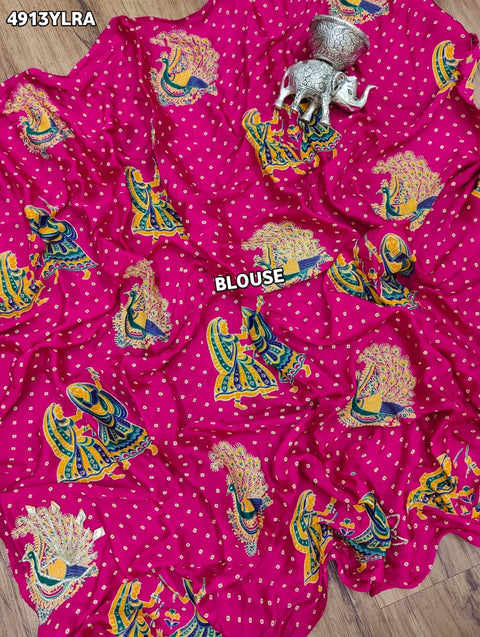 KcPc Traditional Gaji Silk Kalamkari Lehenga for Festive Wear  GOURI
