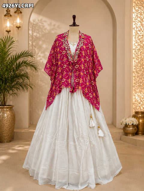 KcPc Chinon Silk Indo Western Lehenga with Cutdana Work  MLML