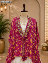 KcPc Chinon Silk Indo Western Lehenga with Cutdana WorkMLML