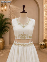 KcPc Chinon Silk Indo Western Lehenga with Cutdana WorkMLML
