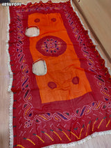 KcPc Georgette Bandhani Chunri with Designer Gotapatti Border