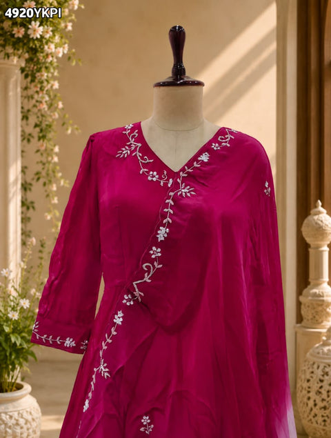 KcPc Chinon Silk Indo Western Lehenga with Cutdana Work  MLML