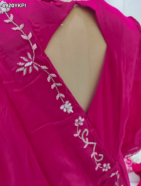 KcPc Chinon Silk Indo Western Lehenga with Cutdana Work  MLML