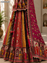 KcPc Designer Crepe Silk Printed Lehenga with Gota WorkBHUTA