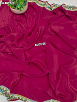 KcPc Beautiful Pure Silk Kalamkari Style Saree with Thread WorkBRC