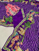 KcPc Traditional Kalamkari Pure Silk Saree with Thread WorkBRC
