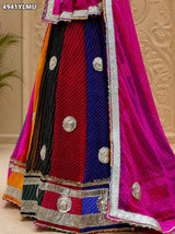 KcPc Traditional Leheriya Georgette Lehenga with Gota WorkMHS