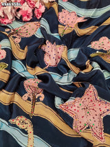 KcPc Pure Silk Kalamkari Saree with Thread WorkBRC