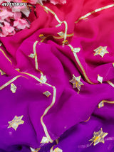 KcPc Beautiful Georgette Saree with Traditional Gotapatti Work MHS