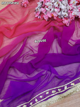 KcPc Beautiful Georgette Saree with Traditional Gotapatti Work MHS
