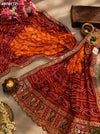 KcPc Georgette Traditional Pila Chunri with Embroidery Work
