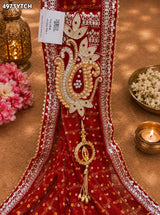 KcPc Georgette Pila Chunri with Beautiful Embroidery Work
