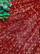 KcPc Georgette Pila Chunri with Beautiful Embroidery Work