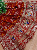KcPc Stylish Georgette Pila Chunri with Traditional Embroidery Work