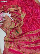 KcPc Designer Tissue SilkPatola Style Saree with Zari WorkRG