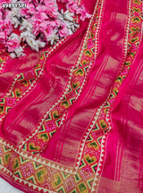 KcPc Designer Tissue SilkPatola Style Saree with Zari WorkRG