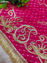 KcPc Designer Georgette Leheriya Saree with Gota WorkAFN