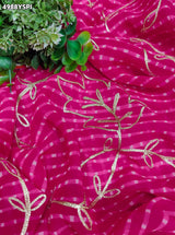 KcPc Designer Georgette Leheriya Saree with Gota WorkAFN