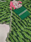 KcPc Beautiful Georgette Leheriya Style Saree with Peturn Work SWA